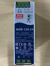 24VDC Power Supply *QTY 11* Mean Well WDR-120-24 5A Adjustable Din 120 Watt 