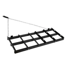  4 FT Drag Harrow, Heavy Duty Driveway Grader, Tow Behind Lawn Rake with 