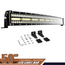 Triple Row 50 Inch 288W LED Light Bar Flood Spot Combo Beam for Trucks ATV