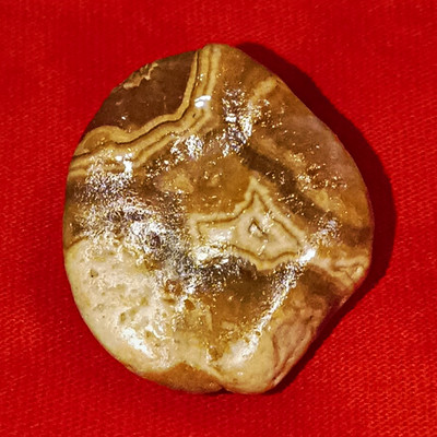 Polished Smooth Tumbled Brown Banded Stone Rock & Mineral Specimen, Pebble