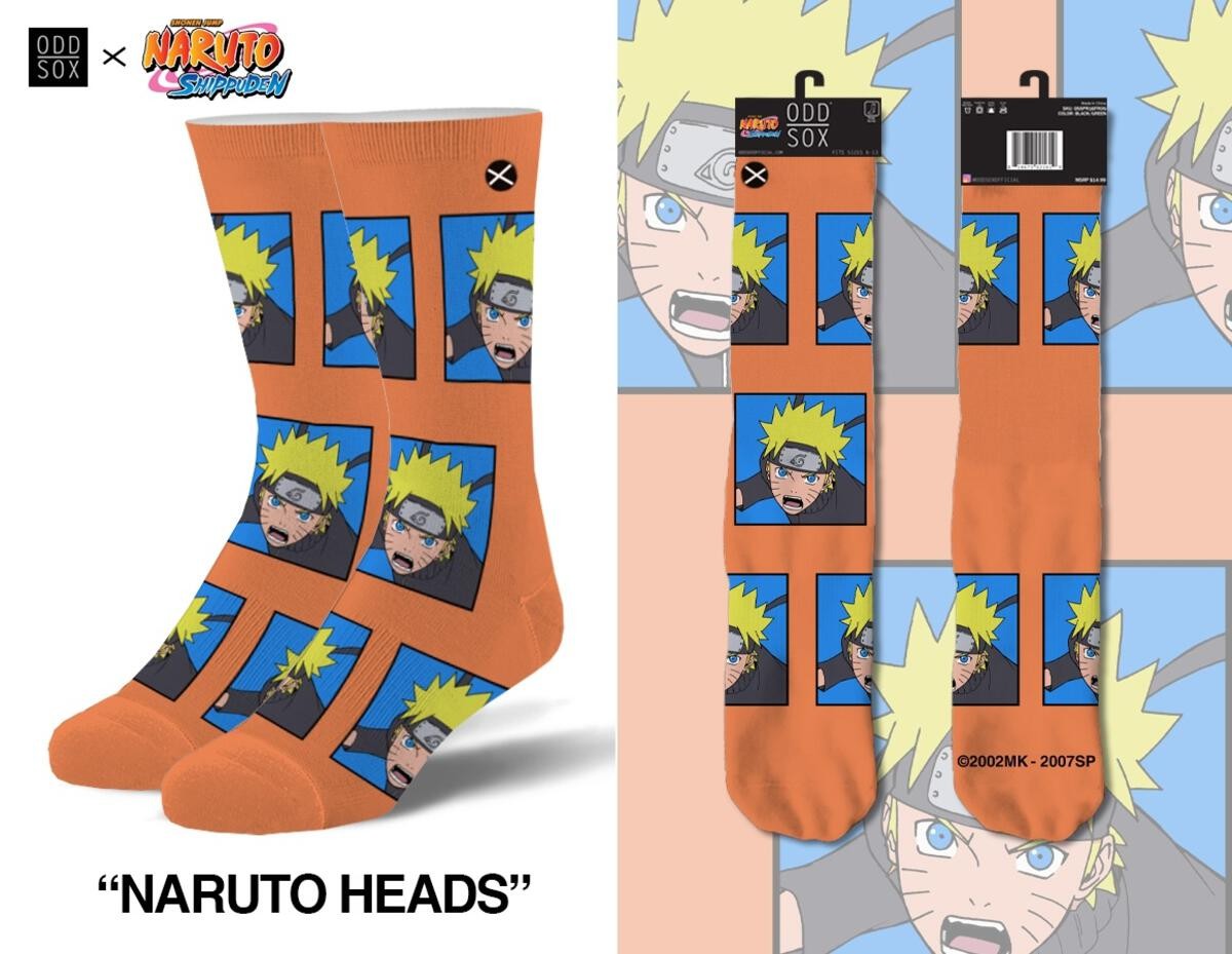 Мужские носки Odd Sox Naruto Heads Orange Crew - OSFM 1690₽