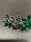 Faship Green Crystal Floral Barrette Gorgeous — photo 2