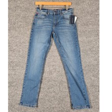 Tommy Hilfiger Boys Slim Straight Jeans Stone Blue Size 12 New With Tags