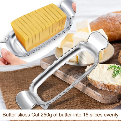 Edelstahl Käseschneider und Butterschneider - Multifunktional Silber  - Bild 3 von 6