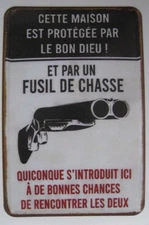 AUTOCOLLANT SECURITE CHASSE  COUNTRY  WESTERN - Ref.02