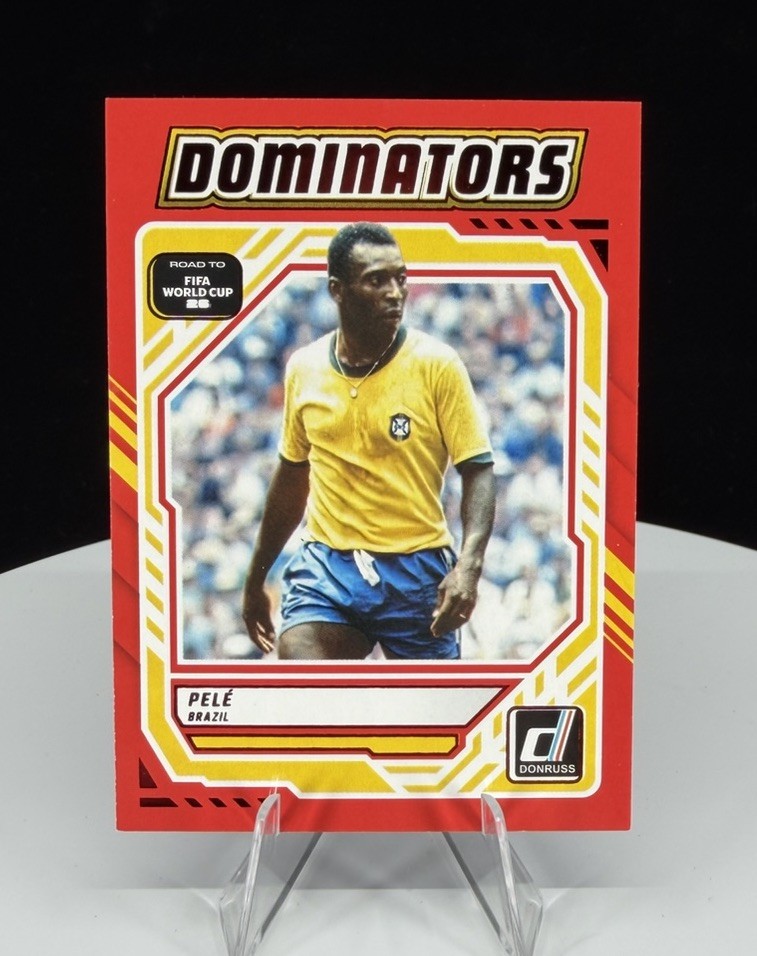 2025-26 Donruss Road To FIFA World Cup Pele Dominators Red Parallel SP