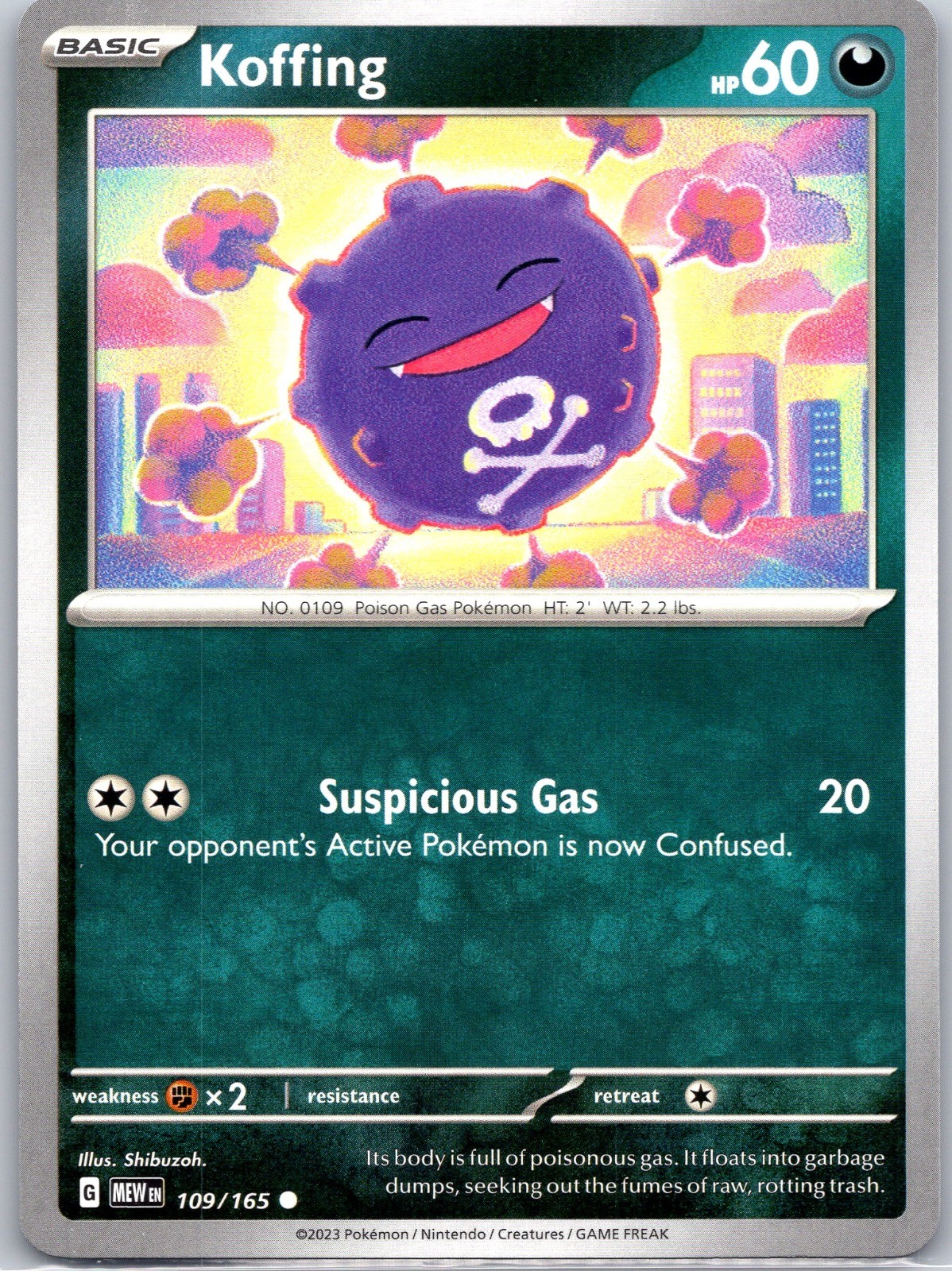 Koffing SV: Scarlet & Violet 151 #109/165 NM