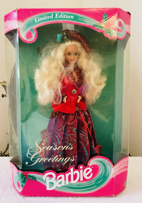 1994 Limited Edition Season's Greetings Barbie Doll - Mattel #12384 - MIB, NRFB