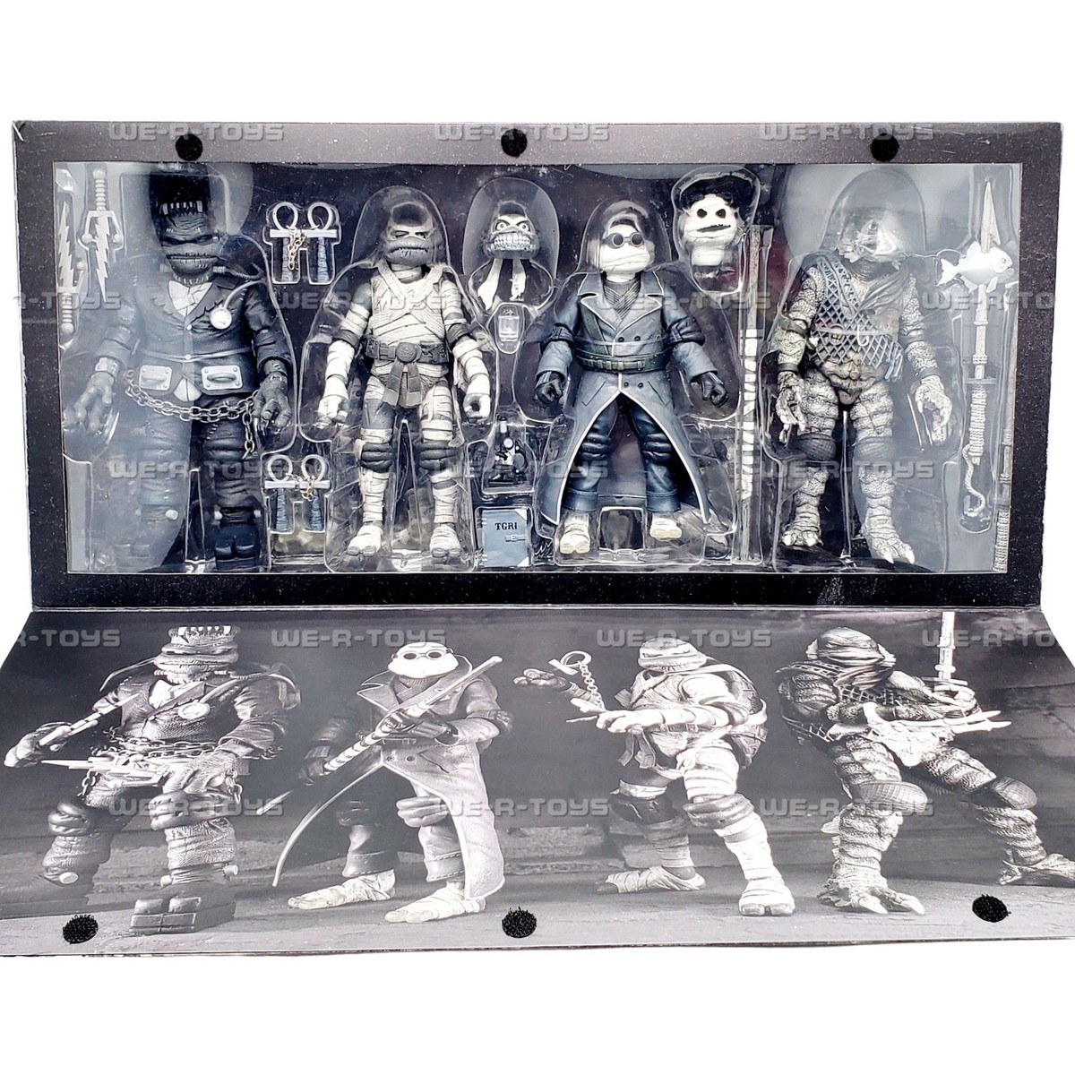 NECA TMNT×UNIVERSAL MONSTERS 5体セット Teenage Mutant Ninja Turtles (1990 Movie) - 35th Anniversary