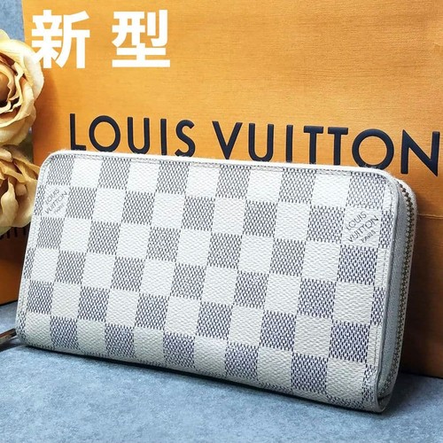 Louis Vuitton Damier Azur New Type Zippy Wallet Long Wallet Card x12