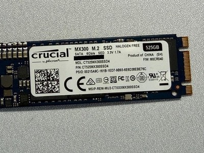 Crucial CT525MX300SSD4 525GB M.2 SATA 6Gbps SSD 3D TLC NAND 530MB/s Lesen