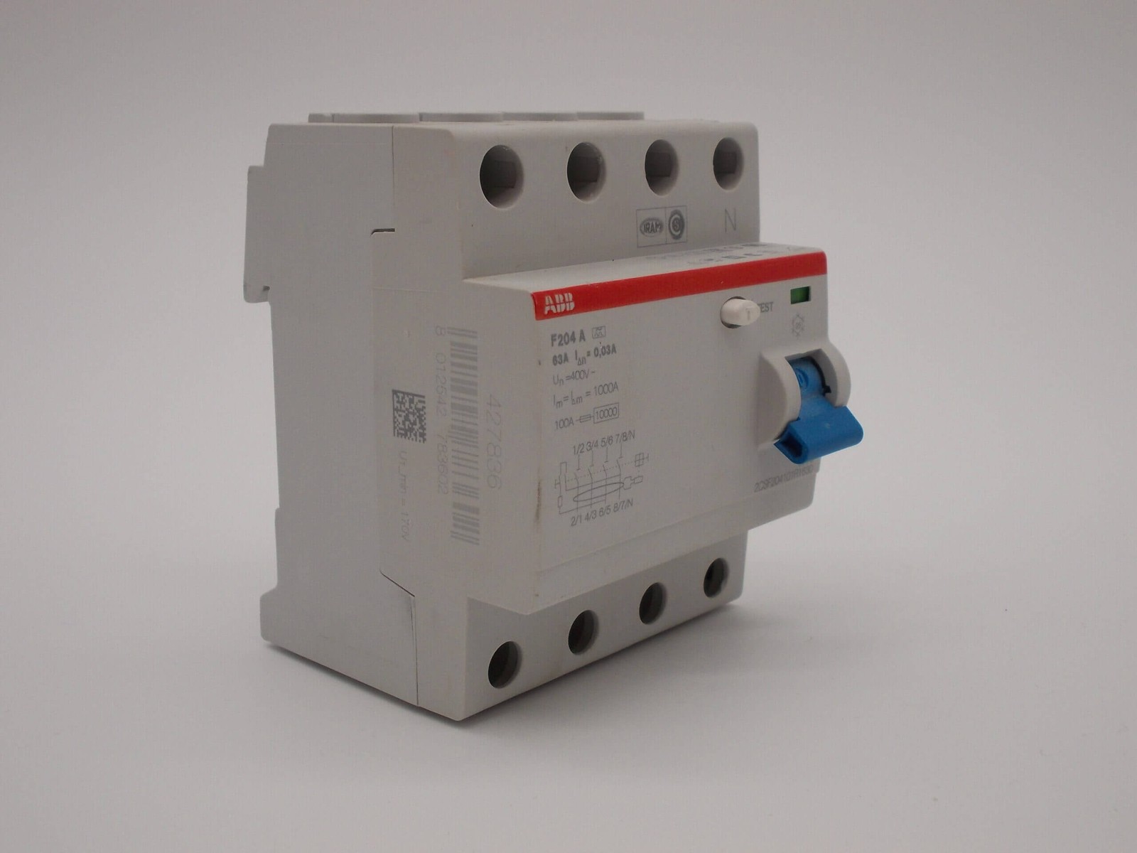 ABB F204 RCCB 63 Amp 30mA Four Pole RCD 63A 2CSF204101R1630