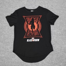 Camisa Marvel Viuda Negra Mujer Grande Negra Gráfica Camiseta Marvel Superhéroe Película
