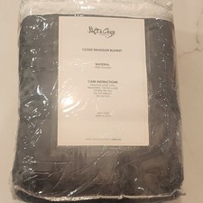 Soft  Cozy Cloud Snuggler Blanket 50 x 60 in 100 Polyester Gray White