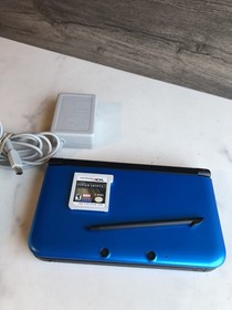 Nintendo 3DS XL Blue Console SPR-001 US Version TESTED Stylus Captain America
