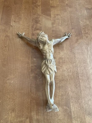 Schöner alter Jesus Christus Corpus Heiland Korpus aus Holz geschnitzt - Bild 1 von 4