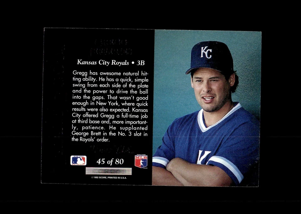 1992 Pinnacle Team 2000 #45 Gregg Jefferies Kansas City Royals! - Image 2 of 2