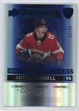 2021 Upper Deck Credentials Debut Ticket Access Blue /99 Anton Lundell #137 2o7