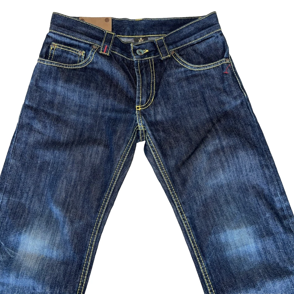 Dondup Women's Jeans Size 26 x 30 Dark Blue Cotton Slim-Fit Pants Made in Italy - Image 2 of 4