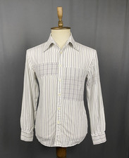 Dolce&Gabbana Men's Vintage White Blue Striped Longsleeve Shirt Size 48