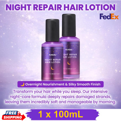 1 X Kundal Night Repair Hair Lotion 100ML (Exp 2027) made in korea -Free Ship