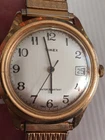 Timex Marlin Gold Tone 1980 Mens Vintage 1980s Mechanical Handwind Watch