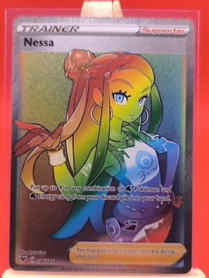 Nessa 196/185 Vivid Voltage Full Art Secret Rainbow Rare Pokemon