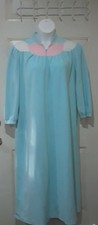 Vintage Vanity Fair Pastel Plush Half Zip Robe, Housecoat, 1960s