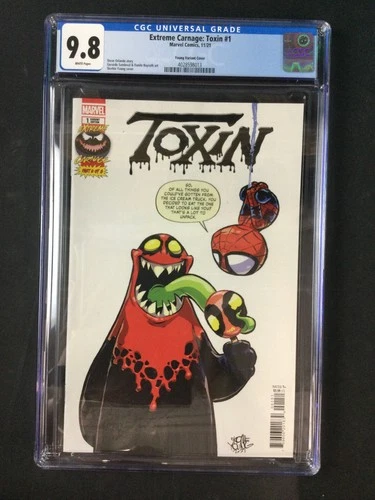 CGC 9.8 Extreme Carnage: Toxin #1 Young VARIANT Awesome Grade! No Reserve!