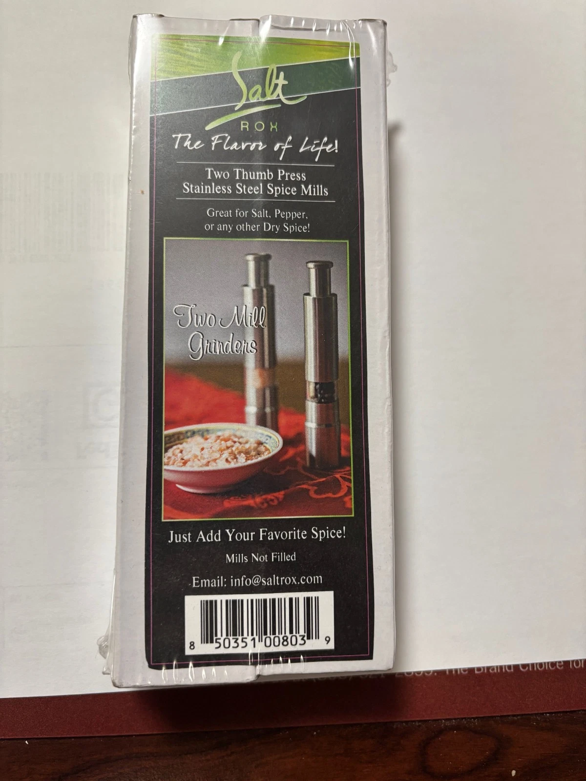 Salt Rox Thumb-Press Salt and Pepper Mills - Set of 2
Opens in a new window or tab