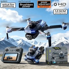 8K Dual Camera Brushless Drone with Screen Remote 5G Foldable RC Quadcopter