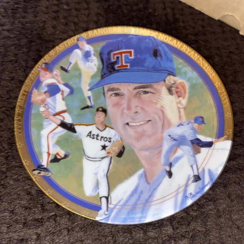 1993 The Hamilton Collection NOLAN RYAN "THE STRIKEOUT EXPRESS" 6.5" PLATE#1761J