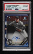 2019 Bowman Draft Chrome Pick Blue Refractor /150 Andrew Vaughn PSA 10 Auto 8uc