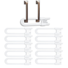 10 Pack Baby Sliding Cabinet Locks - Adjustable U Shaped Child Safety Locks,Chil