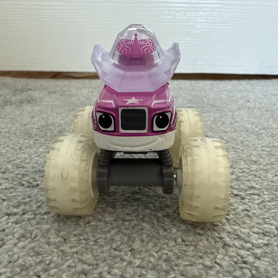 Blaze And The Monster Machines Starla clear hat & Cowboy Diecast Trucks Rare - Image 2 of 4