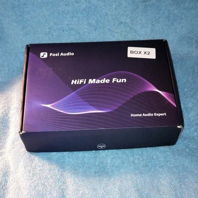 Fosi Audio PHONO BOX X2 Tube MM Phono Preamp Turntable RCA In/Out 12V Black -NEW