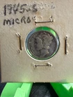 1945 S Micro S Mercury Dime VF E 1896