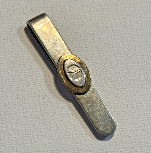 RARE Vintage Tiffany & Co Sterling Silver & 18KT Gold Nasa Rockwell Tie Bar Clip