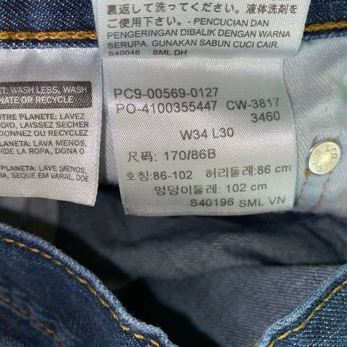 Levi's 569 Men's Denim Jeans 34x30 Dark Wash - Picture 5 of 7