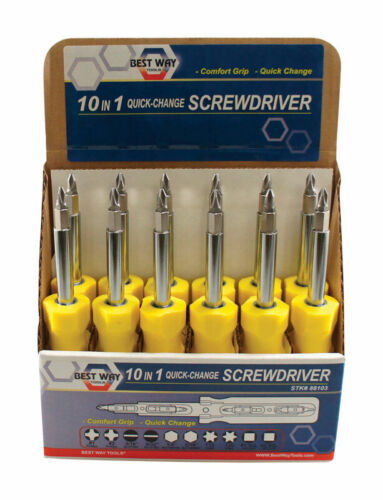 Best Way Tools1/4 in.x 6 in. L HexMagnetic Screwdriver12 pc.