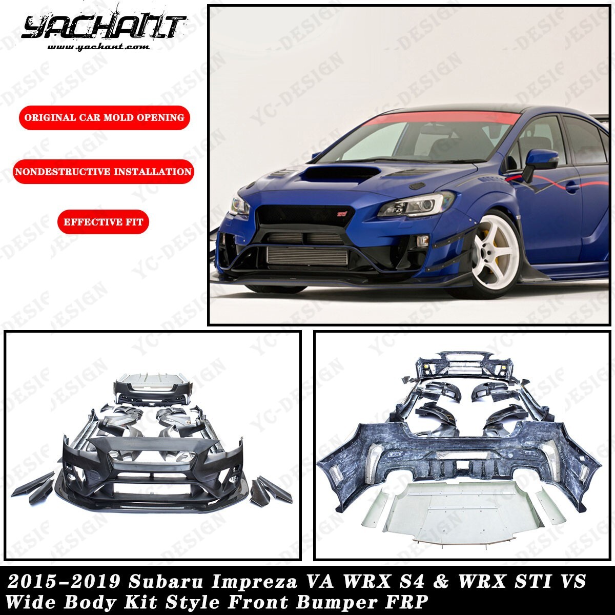 FRP Wide Body Kit For 15-19 Subaru Impreza VA WRX S4&WRX STI VS