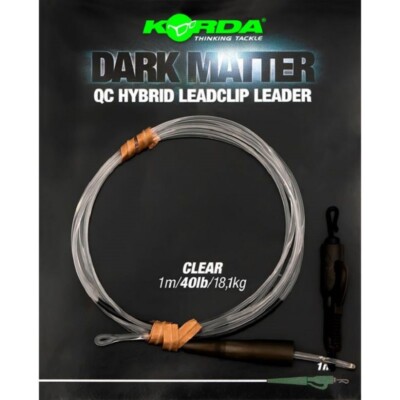 Korda Dark Matter Leader QC Hybrid Clip 100cm