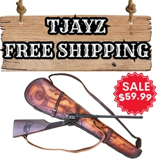 AMERICAN OUTLAW Western leather Tooled scabbard henry rifle marlin lever case