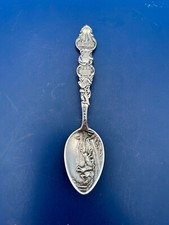 Vintage sterling silver penn treaty souvenir demitasse spoon #554
