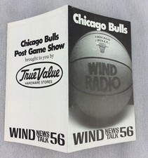 NBA 1979-80 Chicago Bulls Basketball Pocket Schedule - True Value - WIND 56
