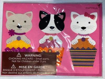 Papyrus Birthday Greeting Card - Kitten Cupcakes