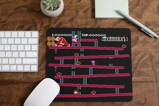 Donkey Kong Mouse Pad Non-Slip Computer Gaming Laptop PC Nintendo Retro Jump New