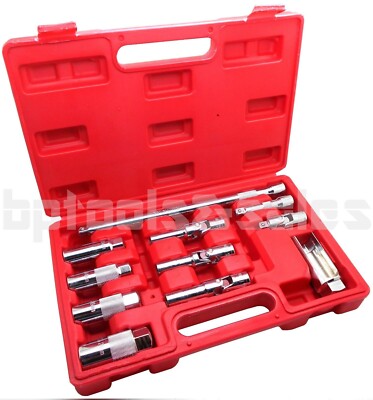 11PC Master Auto Service Tool Set Sockets 4 Spark Plug & Glow Plug Oxygen Sensor