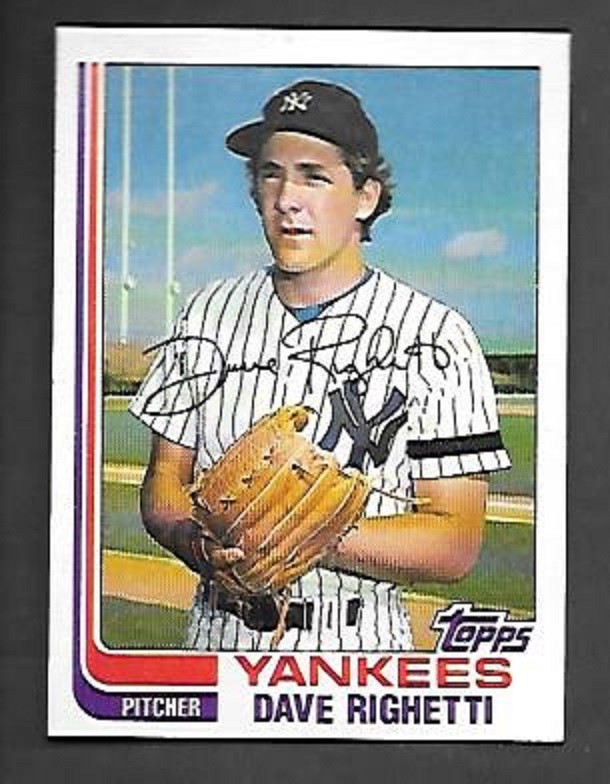 DAVE RIGHETTI 1982 TOPPS ROOKIE #439 NEW YORK YANKEES