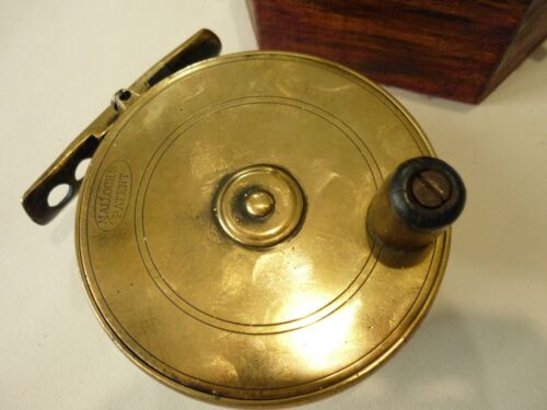 Antique/Vintage Fishing Reel MALLOCKS Patent [Adapted Centre Pin Lightened]